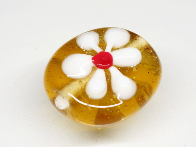 TOKO-BEADS AG033-46S Glass bead 16~18mm AG033-46S フラワービーズ 16~18mm Asian bead & African bead  Handmade,Lampeork,bead,asia,india,ethnic,parts,accessory,beads とんぼ玉,ビーズ,トンボ玉,アジア,インド,エスニック,手作り,パーツ,アクセサリー