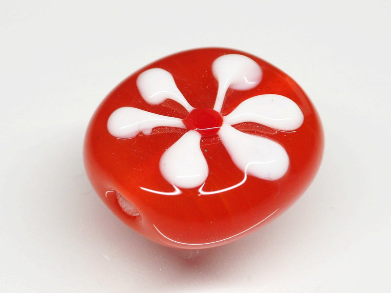 TOKO-BEADS AG033-50S Glass bead 16~18mm AG033-50S フラワービーズ 16~18mm Asian bead & African bead  Handmade,Lampeork,bead,asia,india,ethnic,parts,accessory,beads とんぼ玉,ビーズ,トンボ玉,アジア,インド,エスニック,手作り,パーツ,アクセサリー