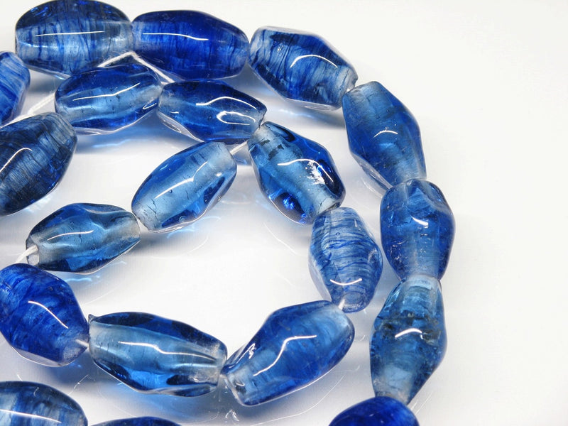 | TOKO-BEADS |AG038N-71 ひし形とんぼ玉（連） 10~12mmとんぼ玉,ビーズ,トンボ玉,アジア,インド,エスニック,手作り,パーツ,アクセサリー