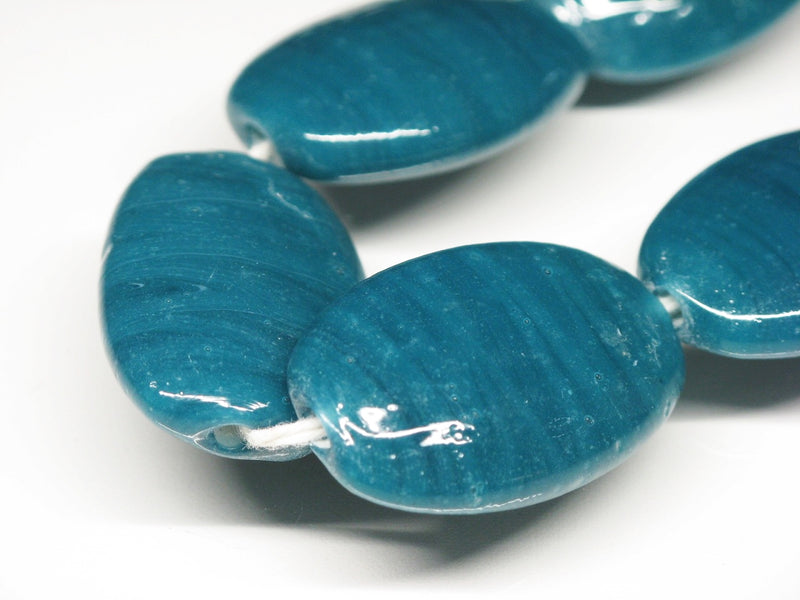 TOKO-BEADS AG040-02N Glass bead (strand) 20~21mm AG040-02N オーバルビーズ（連） 20~21mm Asian bead & African bead  Handmade,Lampeork,bead,asia,india,ethnic,parts,accessory,beads とんぼ玉,ビーズ,トンボ玉,アジア,インド,エスニック,手作り,パーツ,アクセサリー