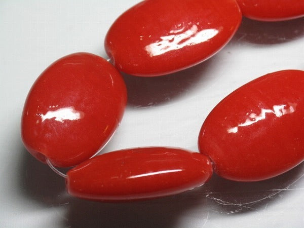 TOKO-BEADS AG040-32N Glass bead (strand) 22~24mm AG040-32N オーバルビーズ（連） 22~24mm Asian bead & African bead  Handmade,Lampeork,bead,asia,india,ethnic,parts,accessory,beads とんぼ玉,ビーズ,トンボ玉,アジア,インド,エスニック,手作り,パーツ,アクセサリー