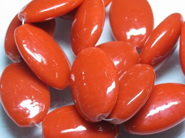 TOKO-BEADS AG040-32N Glass bead (strand) 22~24mm AG040-32N オーバルビーズ（連） 22~24mm Asian bead & African bead  Handmade,Lampeork,bead,asia,india,ethnic,parts,accessory,beads とんぼ玉,ビーズ,トンボ玉,アジア,インド,エスニック,手作り,パーツ,アクセサリー
