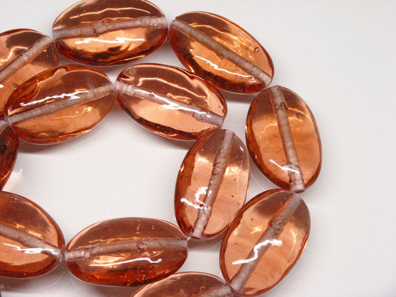 TOKO-BEADS AG040-40N Glass bead (strand) 19~20mm AG040-40N オーバルビーズ（連） 19~20mm Asian bead & African bead  Handmade,Lampeork,bead,asia,india,ethnic,parts,accessory,beads とんぼ玉,ビーズ,トンボ玉,アジア,インド,エスニック,手作り,パーツ,アクセサリー