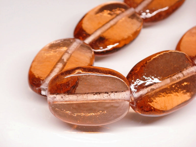 TOKO-BEADS AG040-41N Glass bead (strand) 22~23mm AG040-41N オーバルビーズ（連） 22~23mm Asian bead & African bead  Handmade,Lampeork,bead,asia,india,ethnic,parts,accessory,beads とんぼ玉,ビーズ,トンボ玉,アジア,インド,エスニック,手作り,パーツ,アクセサリー