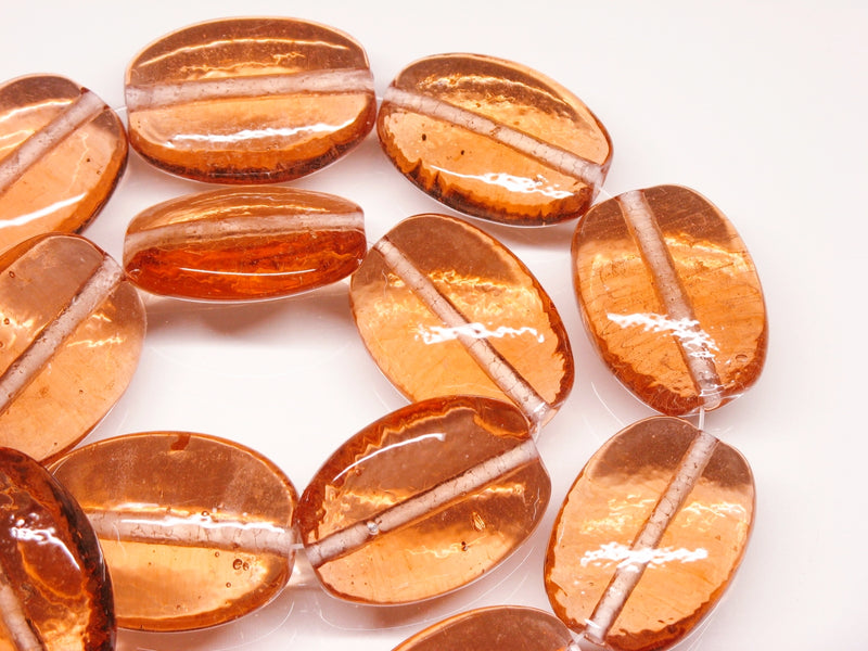 TOKO-BEADS AG040-41N Glass bead (strand) 22~23mm AG040-41N オーバルビーズ（連） 22~23mm Asian bead & African bead  Handmade,Lampeork,bead,asia,india,ethnic,parts,accessory,beads とんぼ玉,ビーズ,トンボ玉,アジア,インド,エスニック,手作り,パーツ,アクセサリー