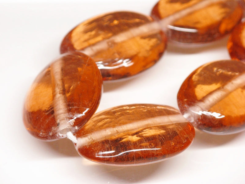 TOKO-BEADS AG040-42N Glass bead (strand) 19~26mm AG040-42N オーバルビーズ（連） 19~26mm Asian bead & African bead  Handmade,Lampeork,bead,asia,india,ethnic,parts,accessory,beads とんぼ玉,ビーズ,トンボ玉,アジア,インド,エスニック,手作り,パーツ,アクセサリー