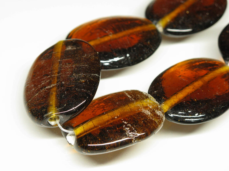 TOKO-BEADS AG040-44N Glass bead (strand) 24mm AG040-44N オーバルビーズ（連） 24mm Asian bead & African bead  Handmade,Lampeork,bead,asia,india,ethnic,parts,accessory,beads とんぼ玉,ビーズ,トンボ玉,アジア,インド,エスニック,手作り,パーツ,アクセサリー