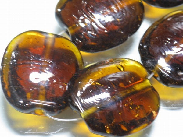 TOKO-BEADS AG040-45N Glass bead (strand) 28~30mm AG040-45N オーバルビーズ（連） 28~30mm Asian bead & African bead  Handmade,Lampeork,bead,asia,india,ethnic,parts,accessory,beads とんぼ玉,ビーズ,トンボ玉,アジア,インド,エスニック,手作り,パーツ,アクセサリー