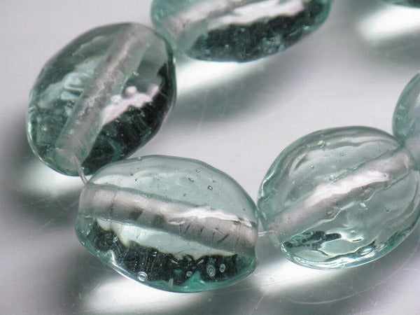 TOKO-BEADS AG041-12N Glass bead (strand) 18mm AG041-12N オーバルビーズ（連） 18mm Asian bead & African bead  Handmade,Lampeork,bead,asia,india,ethnic,parts,accessory,beads とんぼ玉,ビーズ,トンボ玉,アジア,インド,エスニック,手作り,パーツ,アクセサリー