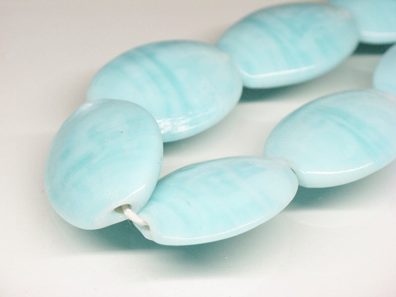 TOKO-BEADS AG041-35N Glass bead (strand) 18mm AG041-35N オーバルビーズ（連） 18mm Asian bead & African bead  Handmade,Lampeork,bead,asia,india,ethnic,parts,accessory,beads とんぼ玉,ビーズ,トンボ玉,アジア,インド,エスニック,手作り,パーツ,アクセサリー