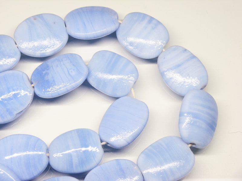TOKO-BEADS AG041-37N Glass bead (strand) 18mm AG041-37N オーバルビーズ（連） 18mm Asian bead & African bead  Handmade,Lampeork,bead,asia,india,ethnic,parts,accessory,beads とんぼ玉,ビーズ,トンボ玉,アジア,インド,エスニック,手作り,パーツ,アクセサリー