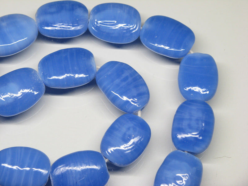 TOKO-BEADS AG041-38N Glass bead (strand) 18mm AG041-38N オーバルビーズ（連） 18mm Asian bead & African bead  Handmade,Lampeork,bead,asia,india,ethnic,parts,accessory,beads とんぼ玉,ビーズ,トンボ玉,アジア,インド,エスニック,手作り,パーツ,アクセサリー