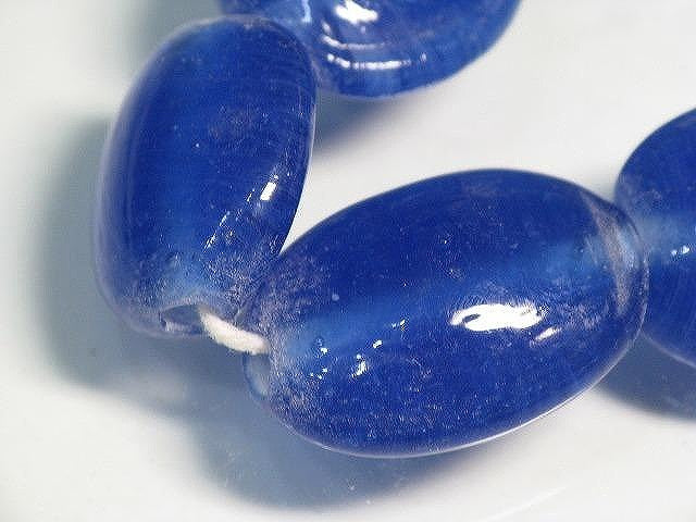 TOKO-BEADS AG041-40N Glass bead (strand) 16mm AG041-40N オーバルビーズ（連） 16mm Asian bead & African bead  Handmade,Lampeork,bead,asia,india,ethnic,parts,accessory,beads とんぼ玉,ビーズ,トンボ玉,アジア,インド,エスニック,手作り,パーツ,アクセサリー