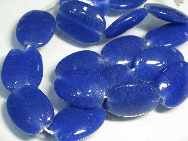 TOKO-BEADS AG041-41N Glass bead (strand) 19mm AG041-41N オーバルビーズ（連） 19mm Asian bead & African bead  Handmade,Lampeork,bead,asia,india,ethnic,parts,accessory,beads とんぼ玉,ビーズ,トンボ玉,アジア,インド,エスニック,手作り,パーツ,アクセサリー