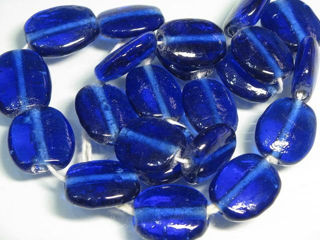 TOKO-BEADS AG041-42N Glass bead (strand) 18mm AG041-42N オーバルビーズ（連） 18mm Asian bead & African bead  Handmade,Lampeork,bead,asia,india,ethnic,parts,accessory,beads とんぼ玉,ビーズ,トンボ玉,アジア,インド,エスニック,手作り,パーツ,アクセサリー