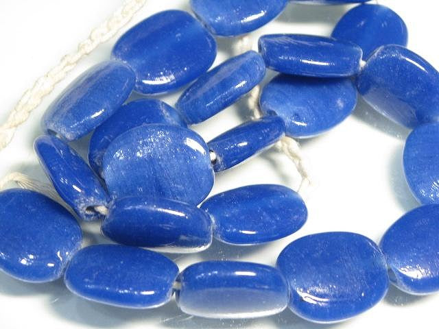 TOKO-BEADS AG041-43N Glass bead (strand) 18mm AG041-43N オーバルビーズ（連） 18mm Asian bead & African bead  Handmade,Lampeork,bead,asia,india,ethnic,parts,accessory,beads とんぼ玉,ビーズ,トンボ玉,アジア,インド,エスニック,手作り,パーツ,アクセサリー