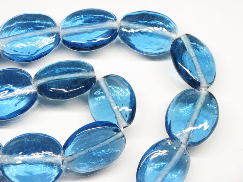 TOKO-BEADS AG041-44N Glass bead (strand) 18mm AG041-44N オーバルビーズ（連） 18mm Asian bead & African bead  Handmade,Lampeork,bead,asia,india,ethnic,parts,accessory,beads とんぼ玉,ビーズ,トンボ玉,アジア,インド,エスニック,手作り,パーツ,アクセサリー