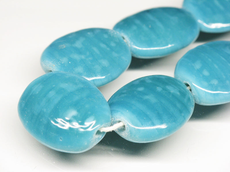 TOKO-BEADS AG041-46N Glass bead (strand) 18mm AG041-46N オーバルビーズ（連） 18mm Asian bead & African bead  Handmade,Lampeork,bead,asia,india,ethnic,parts,accessory,beads とんぼ玉,ビーズ,トンボ玉,アジア,インド,エスニック,手作り,パーツ,アクセサリー