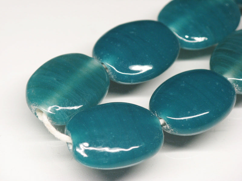 TOKO-BEADS AG041-47N Glass bead (strand) 18mm AG041-47N オーバルビーズ（連） 18mm Asian bead & African bead  Handmade,Lampeork,bead,asia,india,ethnic,parts,accessory,beads とんぼ玉,ビーズ,トンボ玉,アジア,インド,エスニック,手作り,パーツ,アクセサリー