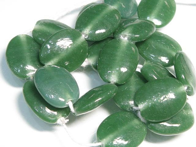 TOKO-BEADS AG041-48N Glass bead (strand) 18mm AG041-48N オーバルビーズ（連） 18mm Asian bead & African bead  Handmade,Lampeork,bead,asia,india,ethnic,parts,accessory,beads とんぼ玉,ビーズ,トンボ玉,アジア,インド,エスニック,手作り,パーツ,アクセサリー