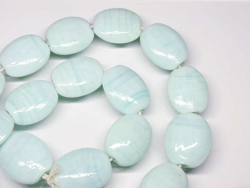 TOKO-BEADS AG041-55N Glass bead (strand) 18mm AG041-55N オーバルビーズ（連） 18mm Asian bead & African bead  Handmade,Lampeork,bead,asia,india,ethnic,parts,accessory,beads とんぼ玉,ビーズ,トンボ玉,アジア,インド,エスニック,手作り,パーツ,アクセサリー