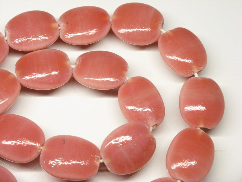 TOKO-BEADS AG041-66N Glass bead (strand) 18mm AG041-66N オーバルビーズ（連） 18mm Asian bead & African bead  Handmade,Lampeork,bead,asia,india,ethnic,parts,accessory,beads とんぼ玉,ビーズ,トンボ玉,アジア,インド,エスニック,手作り,パーツ,アクセサリー