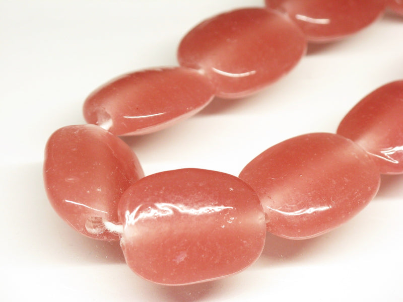 TOKO-BEADS AG041-67N Glass bead (strand) 18mm AG041-67N オーバルビーズ（連） 18mm Asian bead & African bead  Handmade,Lampeork,bead,asia,india,ethnic,parts,accessory,beads とんぼ玉,ビーズ,トンボ玉,アジア,インド,エスニック,手作り,パーツ,アクセサリー