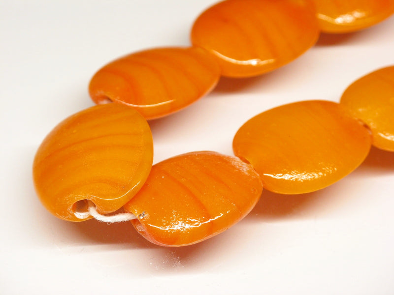 TOKO-BEADS AG041-68N Glass bead (strand) 18mm AG041-68N オーバルビーズ（連） 18mm Asian bead & African bead  Handmade,Lampeork,bead,asia,india,ethnic,parts,accessory,beads とんぼ玉,ビーズ,トンボ玉,アジア,インド,エスニック,手作り,パーツ,アクセサリー