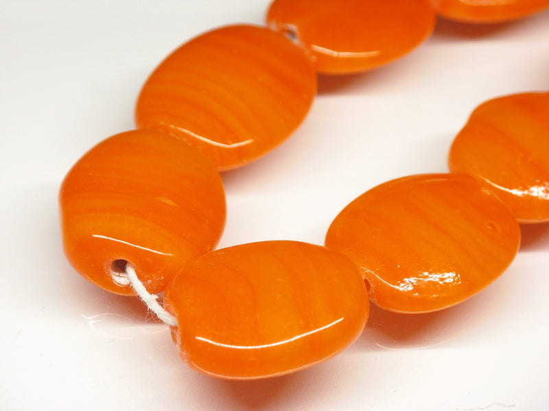 TOKO-BEADS AG041-69N Glass bead (strand) 18mm AG041-69N オーバルビーズ（連） 18mm Asian bead & African bead  Handmade,Lampeork,bead,asia,india,ethnic,parts,accessory,beads とんぼ玉,ビーズ,トンボ玉,アジア,インド,エスニック,手作り,パーツ,アクセサリー