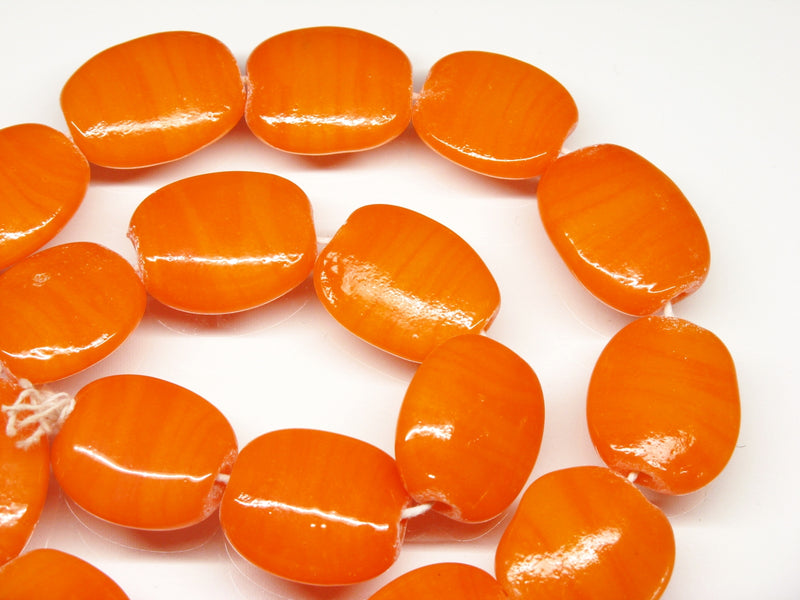 TOKO-BEADS AG041-69N Glass bead (strand) 18mm AG041-69N オーバルビーズ（連） 18mm Asian bead & African bead  Handmade,Lampeork,bead,asia,india,ethnic,parts,accessory,beads とんぼ玉,ビーズ,トンボ玉,アジア,インド,エスニック,手作り,パーツ,アクセサリー