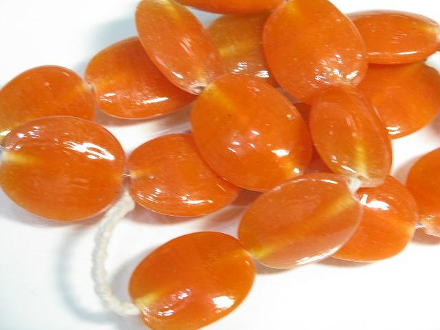 TOKO-BEADS AG041-70N Glass bead (strand) 18mm AG041-70N オーバルビーズ（連） 18mm Asian bead & African bead  Handmade,Lampeork,bead,asia,india,ethnic,parts,accessory,beads とんぼ玉,ビーズ,トンボ玉,アジア,インド,エスニック,手作り,パーツ,アクセサリー