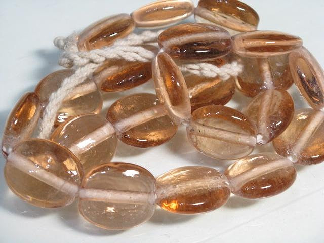 TOKO-BEADS AG041-75N Glass bead (strand) 18mm AG041-75N オーバルビーズ（連） 18mm Asian bead & African bead  Handmade,Lampeork,bead,asia,india,ethnic,parts,accessory,beads とんぼ玉,ビーズ,トンボ玉,アジア,インド,エスニック,手作り,パーツ,アクセサリー