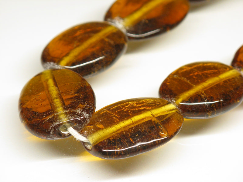 TOKO-BEADS AG041-77N Glass bead (strand) 18mm AG041-77N オーバルビーズ（連） 18mm Asian bead & African bead  Handmade,Lampeork,bead,asia,india,ethnic,parts,accessory,beads とんぼ玉,ビーズ,トンボ玉,アジア,インド,エスニック,手作り,パーツ,アクセサリー