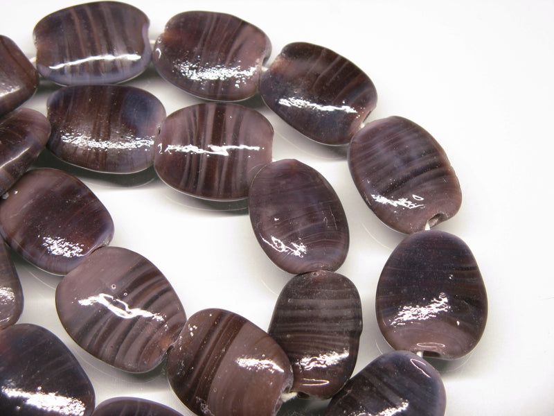 TOKO-BEADS AG041-81N Glass bead (strand) 18mm AG041-81N オーバルビーズ（連） 18mm Asian bead & African bead  Handmade,Lampeork,bead,asia,india,ethnic,parts,accessory,beads とんぼ玉,ビーズ,トンボ玉,アジア,インド,エスニック,手作り,パーツ,アクセサリー