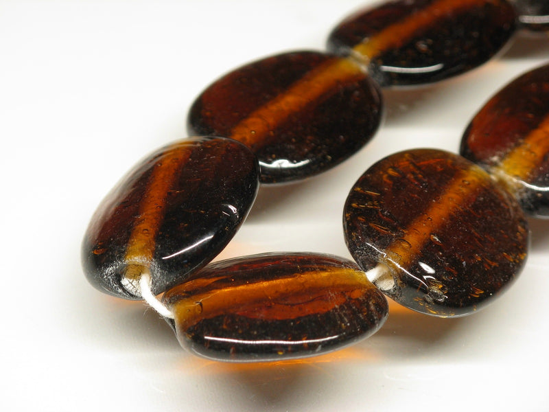 TOKO-BEADS AG041-84N Glass bead (strand) 18mm AG041-84N オーバルビーズ（連） 18mm Asian bead & African bead  Handmade,Lampeork,bead,asia,india,ethnic,parts,accessory,beads とんぼ玉,ビーズ,トンボ玉,アジア,インド,エスニック,手作り,パーツ,アクセサリー