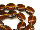 TOKO-BEADS AG041-84N Glass bead (strand) 18mm AG041-84N オーバルビーズ（連） 18mm Asian bead & African bead  Handmade,Lampeork,bead,asia,india,ethnic,parts,accessory,beads とんぼ玉,ビーズ,トンボ玉,アジア,インド,エスニック,手作り,パーツ,アクセサリー
