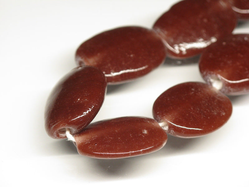 TOKO-BEADS AG041-85N Glass bead (strand) 18mm AG041-85N オーバルビーズ（連） 18mm Asian bead & African bead  Handmade,Lampeork,bead,asia,india,ethnic,parts,accessory,beads とんぼ玉,ビーズ,トンボ玉,アジア,インド,エスニック,手作り,パーツ,アクセサリー