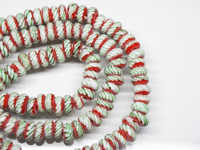 TOKO-BEADS AG044-14N Glass bead (strand) 8~9mm AG044-14N リング型とんぼ玉（連） 8~9mm Asian bead & African bead  Handmade,Lampeork,bead,asia,india,ethnic,parts,accessory,beads とんぼ玉,ビーズ,トンボ玉,アジア,インド,エスニック,手作り,パーツ,アクセサリー