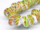 TOKO-BEADS AG044-15N Glass bead (strand) 8~9mm AG044-15N リング型とんぼ玉（連） 8~9mm Asian bead & African bead  Handmade,Lampeork,bead,asia,india,ethnic,parts,accessory,beads とんぼ玉,ビーズ,トンボ玉,アジア,インド,エスニック,手作り,パーツ,アクセサリー