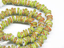 TOKO-BEADS AG044-15N Glass bead (strand) 8~9mm AG044-15N リング型とんぼ玉（連） 8~9mm Asian bead & African bead  Handmade,Lampeork,bead,asia,india,ethnic,parts,accessory,beads とんぼ玉,ビーズ,トンボ玉,アジア,インド,エスニック,手作り,パーツ,アクセサリー