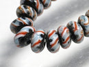 TOKO-BEADS AG044-17N Glass bead (strand) 8.5mm AG044-17N リング型とんぼ玉（連） 8.5mm Asian bead & African bead  Handmade,Lampeork,bead,asia,india,ethnic,parts,accessory,beads とんぼ玉,ビーズ,トンボ玉,アジア,インド,エスニック,手作り,パーツ,アクセサリー