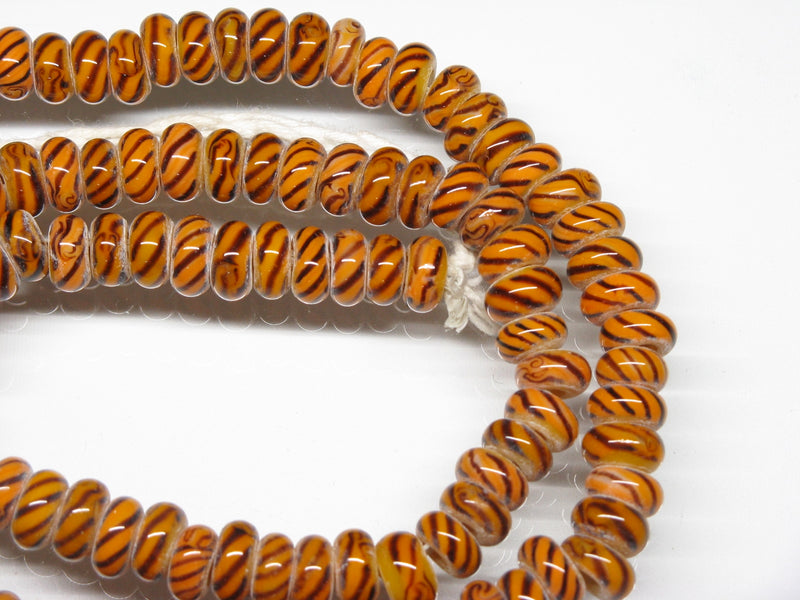 TOKO-BEADS AG044-19N Glass bead (strand) 8.5mm AG044-19N リング型とんぼ玉（連） 8.5mm Asian bead & African bead  Handmade,Lampeork,bead,asia,india,ethnic,parts,accessory,beads とんぼ玉,ビーズ,トンボ玉,アジア,インド,エスニック,手作り,パーツ,アクセサリー