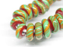 TOKO-BEADS AG044-23N Glass bead (strand) 8~9mm AG044-23N リング型とんぼ玉（連） 8~9mm Asian bead & African bead  Handmade,Lampeork,bead,asia,india,ethnic,parts,accessory,beads とんぼ玉,ビーズ,トンボ玉,アジア,インド,エスニック,手作り,パーツ,アクセサリー