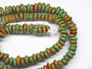 TOKO-BEADS AG044-23N Glass bead (strand) 8~9mm AG044-23N リング型とんぼ玉（連） 8~9mm Asian bead & African bead  Handmade,Lampeork,bead,asia,india,ethnic,parts,accessory,beads とんぼ玉,ビーズ,トンボ玉,アジア,インド,エスニック,手作り,パーツ,アクセサリー