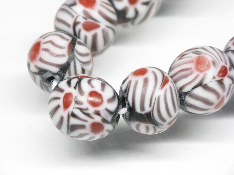 TOKO-BEADS AG045N-02 Glass bead (strand) 9.5~10.5mm AG045N-02 とんぼ玉（連） 9.5~10.5mm Asian bead & African bead  Handmade,Lampeork,bead,asia,india,ethnic,parts,accessory,beads とんぼ玉,ビーズ,トンボ玉,アジア,インド,エスニック,手作り,パーツ,アクセサリー