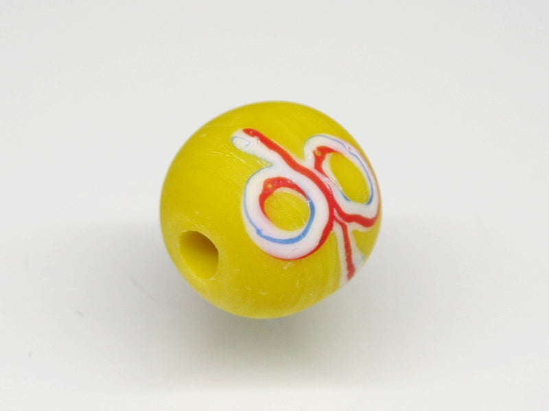 TOKO-BEADS AG046-21S Glass bead 12~13mm AG046-21S リボン模様のとんぼ玉 12~13mm Asian bead & African bead  Handmade,Lampeork,bead,asia,india,ethnic,parts,accessory,beads とんぼ玉,ビーズ,トンボ玉,アジア,インド,エスニック,手作り,パーツ,アクセサリー