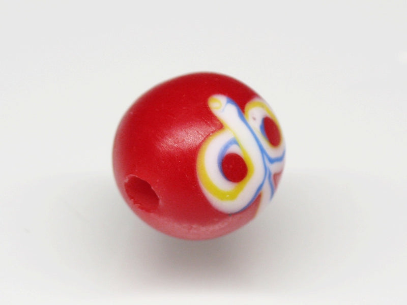 TOKO-BEADS AG046-23S Glass bead 12~13mm AG046-23S リボン模様のとんぼ玉 12~13mm Asian bead & African bead  Handmade,Lampeork,bead,asia,india,ethnic,parts,accessory,beads とんぼ玉,ビーズ,トンボ玉,アジア,インド,エスニック,手作り,パーツ,アクセサリー