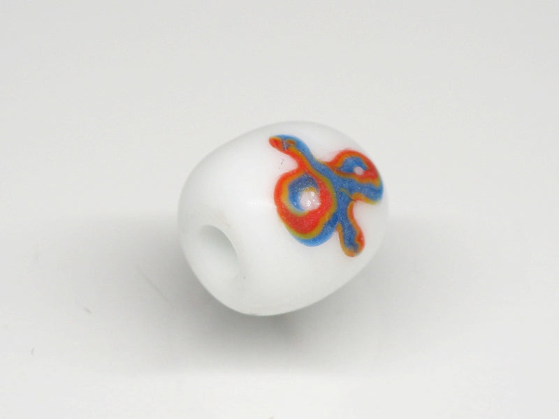 TOKO-BEADS AG046-26S Glass bead 10~11mm AG046-26S リボン模様のとんぼ玉 10~11mm Asian bead & African bead  Handmade,Lampeork,bead,asia,india,ethnic,parts,accessory,beads とんぼ玉,ビーズ,トンボ玉,アジア,インド,エスニック,手作り,パーツ,アクセサリー