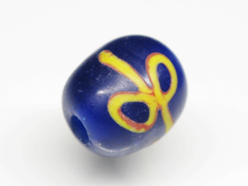 TOKO-BEADS AG046-31S Glass bead 14mm AG046-31S リボン模様のとんぼ玉 14mm Asian bead & African bead  Handmade,Lampeork,bead,asia,india,ethnic,parts,accessory,beads とんぼ玉,ビーズ,トンボ玉,アジア,インド,エスニック,手作り,パーツ,アクセサリー