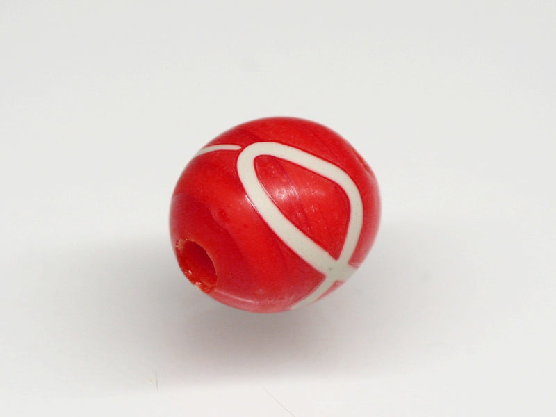 TOKO-BEADS AG046-32S Glass bead 9.5mm AG046-32S リボン模様のとんぼ玉 9.5mm Asian bead & African bead  Handmade,Lampeork,bead,asia,india,ethnic,parts,accessory,beads とんぼ玉,ビーズ,トンボ玉,アジア,インド,エスニック,手作り,パーツ,アクセサリー